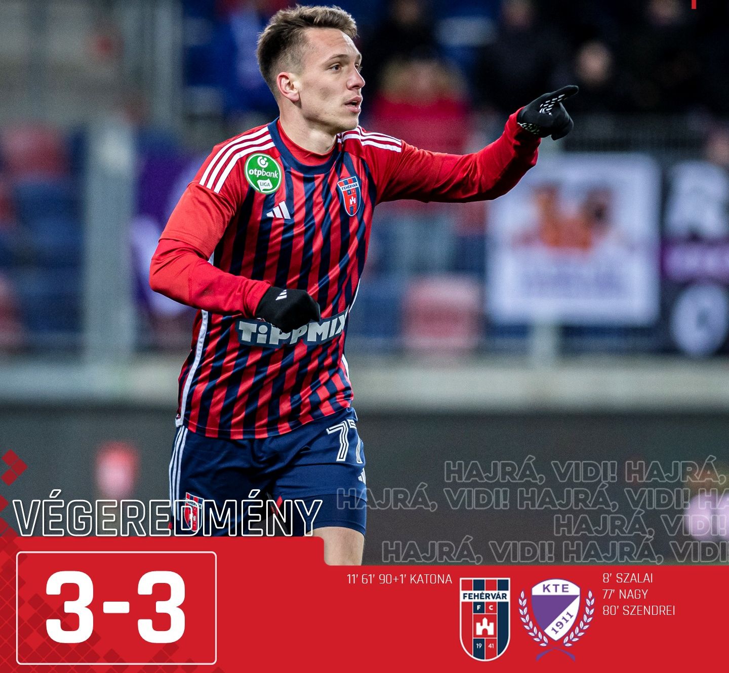 Döntetlen Sóstón - Katona Mátyás triplázott a Kecskemét ellen.